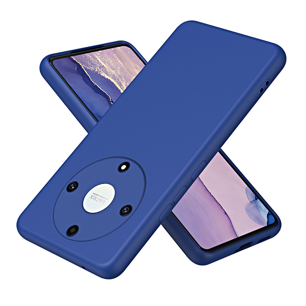 Husa BestCase® Premium Silicon, Compatibila Cu Honor Magic5 Lite, 1.2MM Slim, Microfibra in interior, Antisoc, Rezistent la socuri, Protectie Camera, Margini ridicate pentru protectia ecranului, Albastru inchis