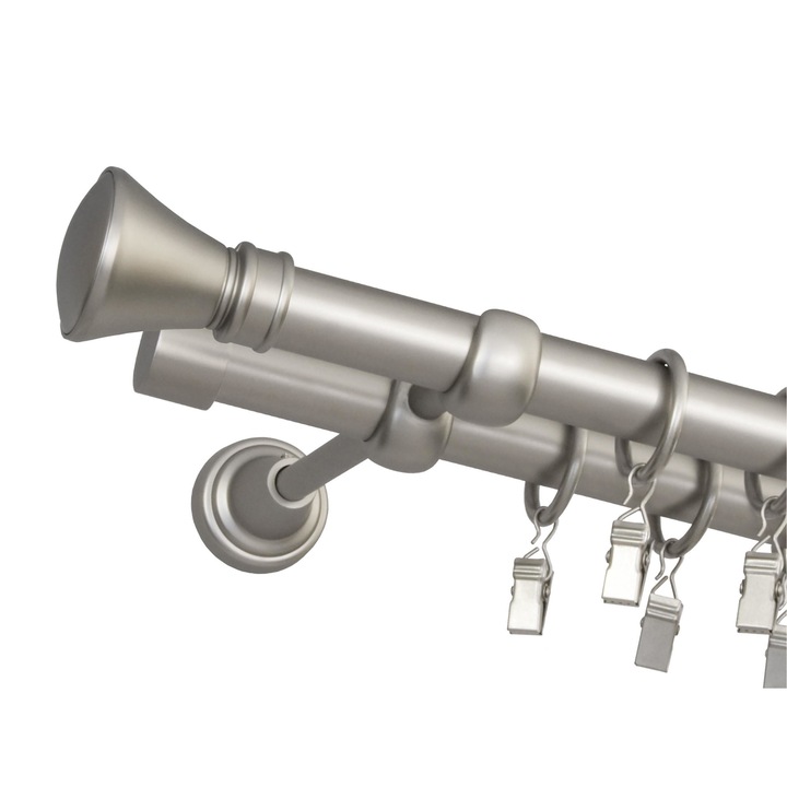 Galeria metalica, dubla, COLOSSEO, 25/19 mm, BOJANEK, crom mat, 160 cm