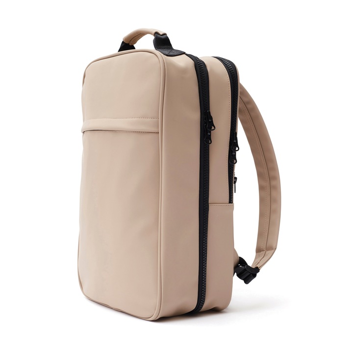 Rucsac minimalist, piele PU, bej