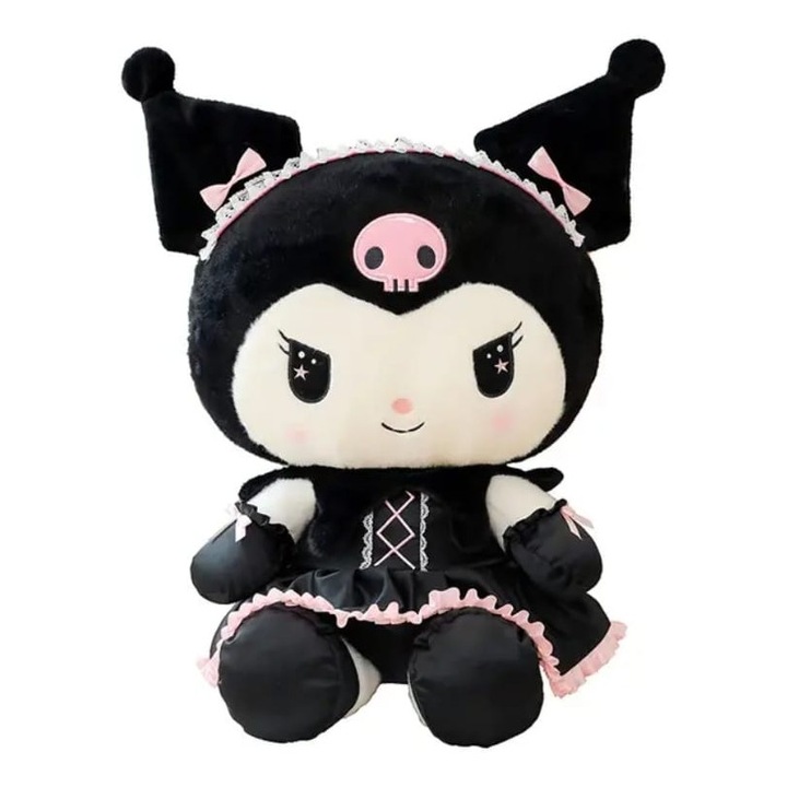 Papusa de plus, Kuromi din seria Hello Kitty Sanrio, 50 cm