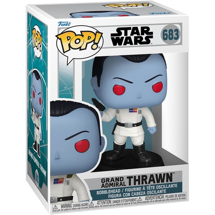 Figurina - Star Wars - Grand Admiral Thrawn, Albastru, 9.5 cm