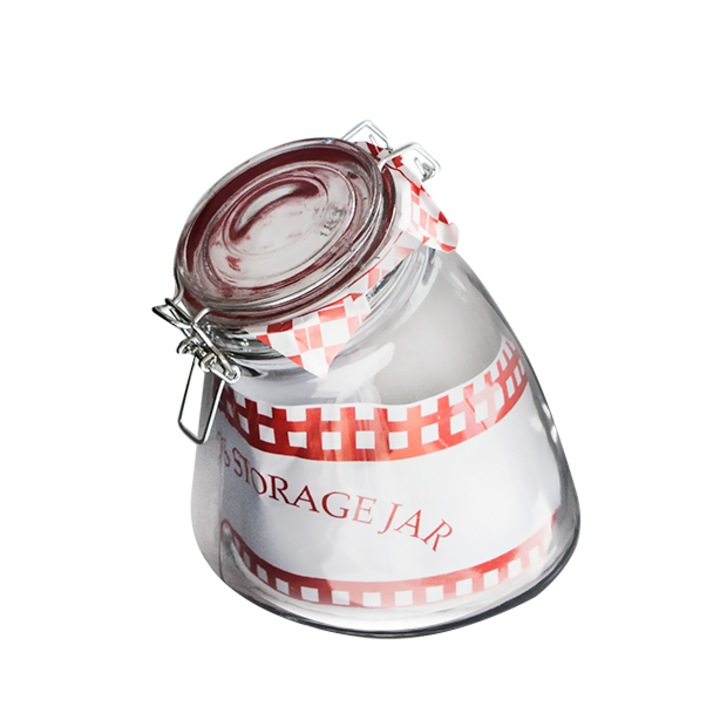 Буркан HORECANO, наклонен, с капак, с клипс, 1100ml