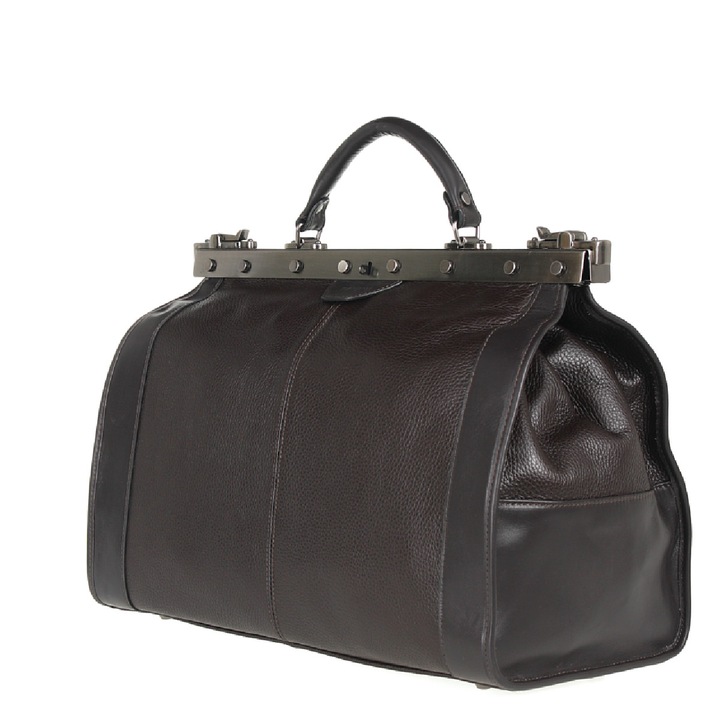 Valódi bőr kézitáska 83251.89, Katana, Sötétbarna