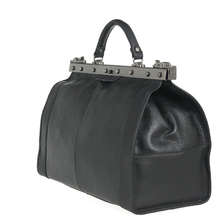 Valódi bőr kézitáska 83251.99, Katana, Fekete