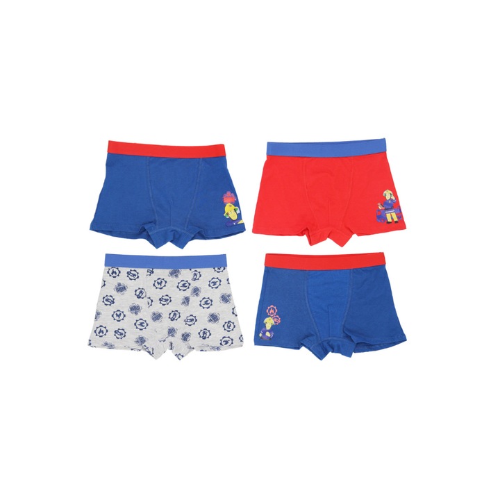 4 db-os boxer keszlet fiuknak, tarka, Fire, Fireman Sam, Többszínű