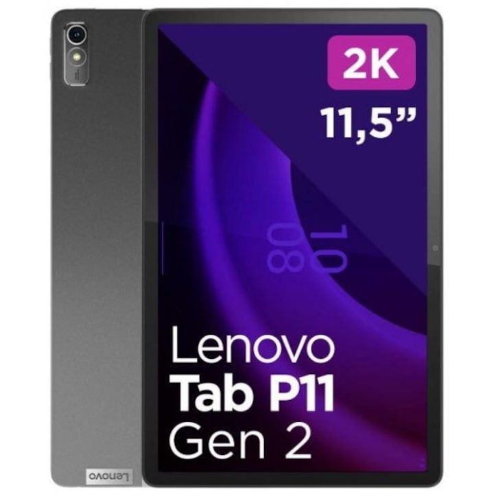 Tablet Lenovo Tab P11 TB350XU Gen. 2, MediaTek Helio G99 nyolcmagos processzor, IPS többérintős képernyő 11,5", 6 GB RAM, 128 GB Flash, 13 MP, 4G, Android 12 szürke
