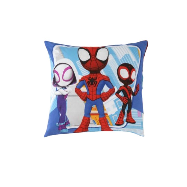 Dekoratív párna, 40 x 40 cm, Tac Disney, Spidey and Friends