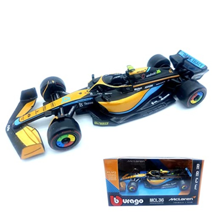 Autómodell Forma 1 2022 Lando Norris #4 Mcl36 – 1/43 Bburago