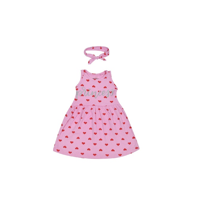 Детска рокля с панделка, Принцеса, розова, 12-24м