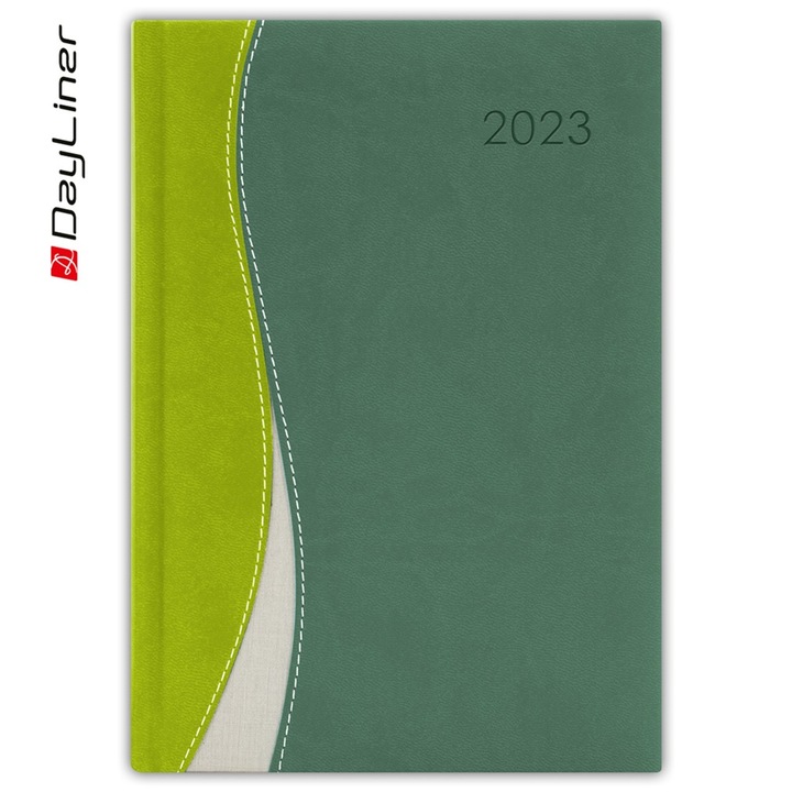 Határidőnapló Dubai A5 napi fehér lapokkal Zöld-zöld Dayliner 2024