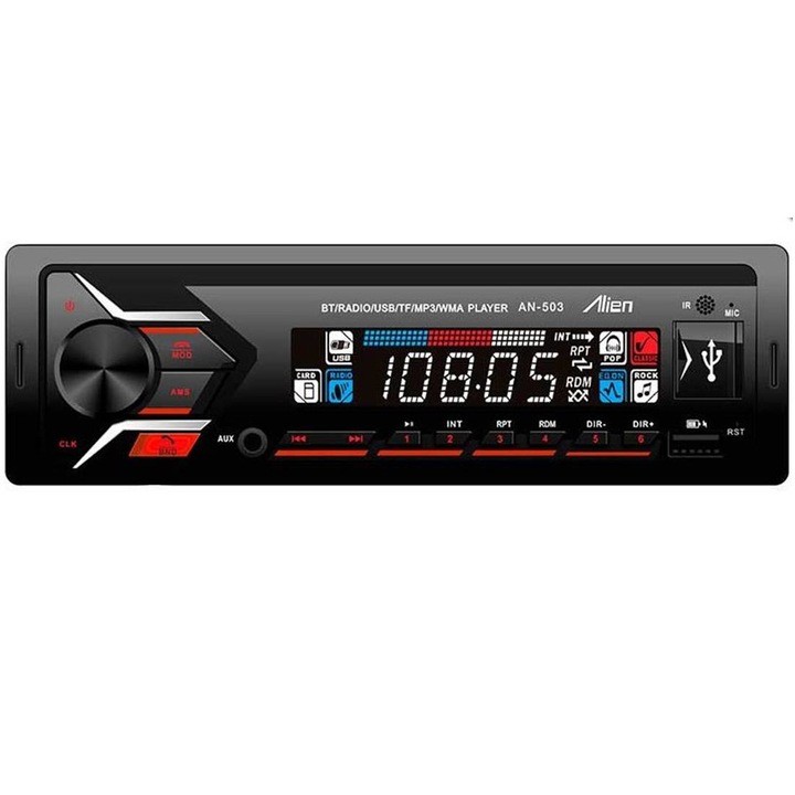 Автомобилен радио MP3 плеър AN-503, AUX, FM, SD, USB, BLT 4x50W, 12VDC