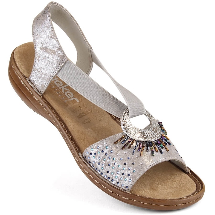 Sandale pentru femei, Rieker, BM190685, Argint