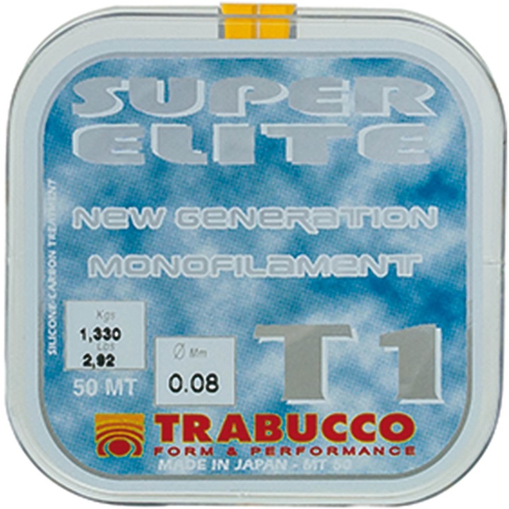Fir Textil Pescuit, Trabucco, Super Elite T1 Mono De Turneu, 0.080 mm 50 m