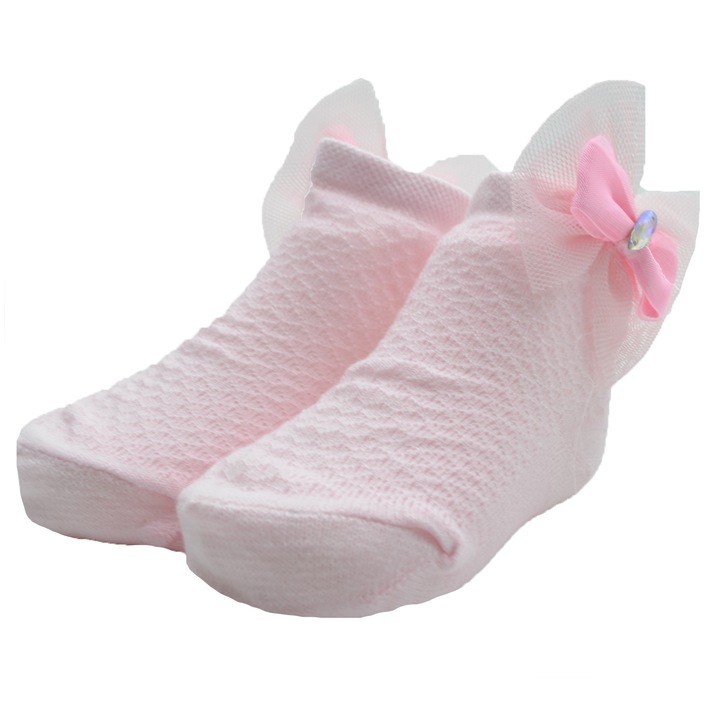 Elegáns zokni lányoknak Mini Junior BTO-53 58896, Rózsaszín, 18-20 EU