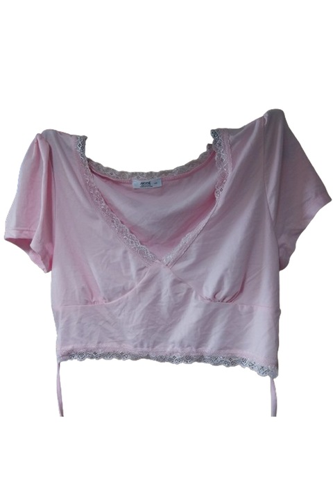 Tricou dama Ardene, roz pal, poliester, Roz pal