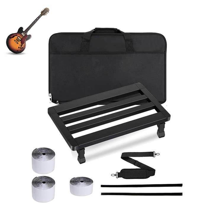 Tabla de pedale pentru chitara, Accesorii pentru instrumente cu coarde BD-5 Guitar Effect Pedalier cu geanta de transport