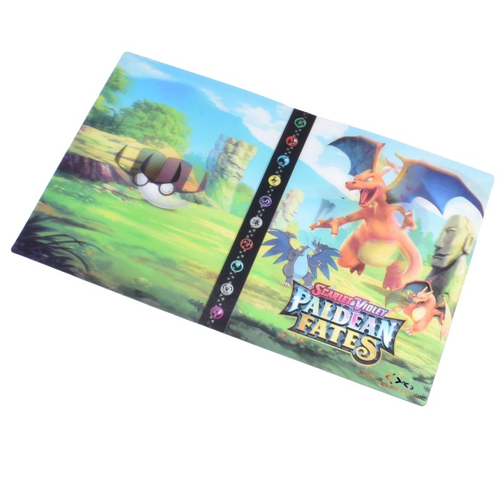 Pokemon Scarlet Violet, Paldean Fates, Stone® албум, 240 отделение за карти, 3D, многоцветен, Pk2