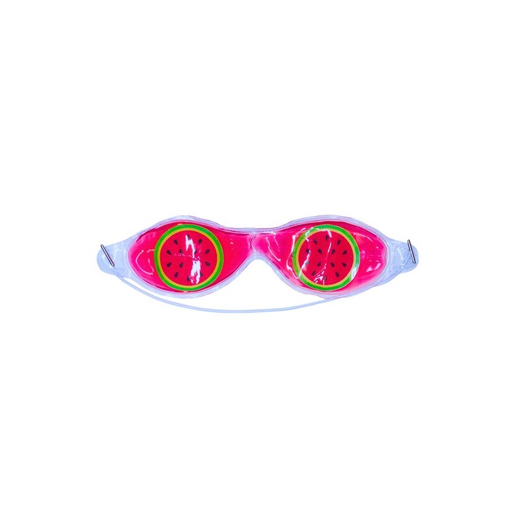 Szemkontúr maszk, többször használható, THERMOZEN®, géllel, hideg-meleg terápia, ideális fejfájás, duzzanat, sötét karikák enyhítésére és relaxációra, görögdinnye