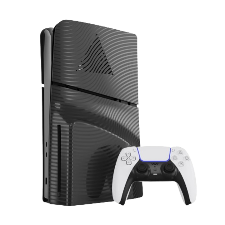Carcasa Custom de Protectie pentru PlayStation 5 Slim Versiunea cu Disc, PS5 SLIM, Negru
