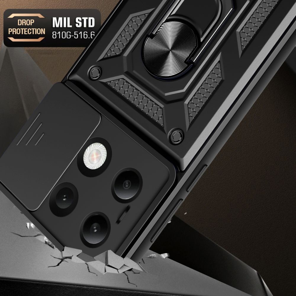 Husa pentru Xiaomi Redmi Note 13 4G, Techsuit, CamShield, Neagra