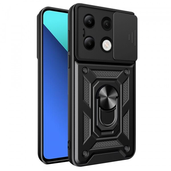 Husa pentru Xiaomi Redmi Note 13 4G, Techsuit, CamShield, Neagra