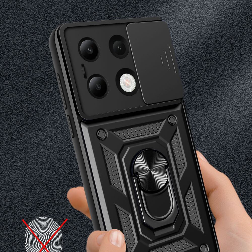 Husa pentru Xiaomi Redmi Note 13 4G, Techsuit, CamShield, Neagra