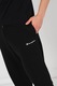 Champion, Pantaloni de trening cu model uni si detaliu logo, Negru, L