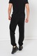 Champion, Pantaloni de trening cu model uni si detaliu logo, Negru, L