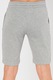 Champion, Pantaloni scurti de bumbac cu snur, Gri melange