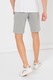 Champion, Pantaloni scurti de bumbac cu snur, Gri melange