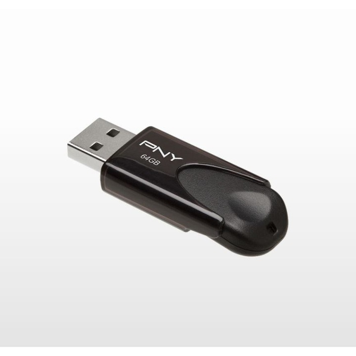 USB pendrive PNY Attache 4, 64 GB, USB 2.0 fekete