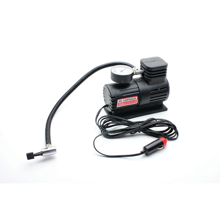 Compresor umflat roti, 250 PSI, 12V, 3 adaptoare