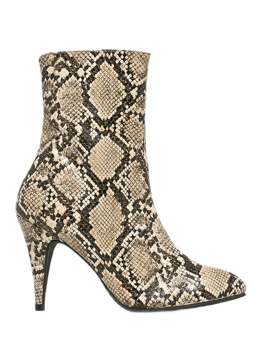 Botine dama Tommy Hilfiger, toc stiletto bej, Bej