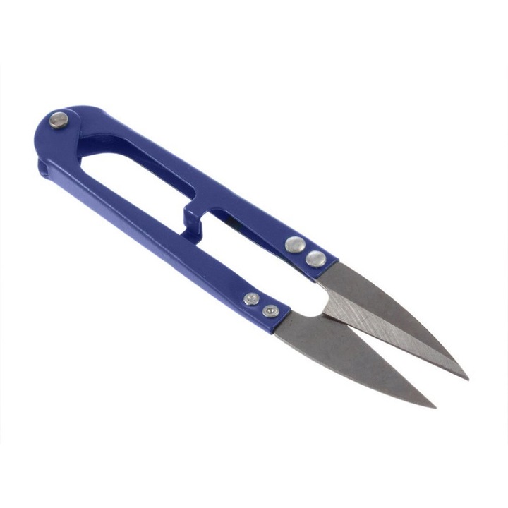 Foarfeca de croitorie, 12.3cm x 2.5cm, lama otel inoxidabil 4cm, tip ciupitor, culoare aleatorie, Dactylion®