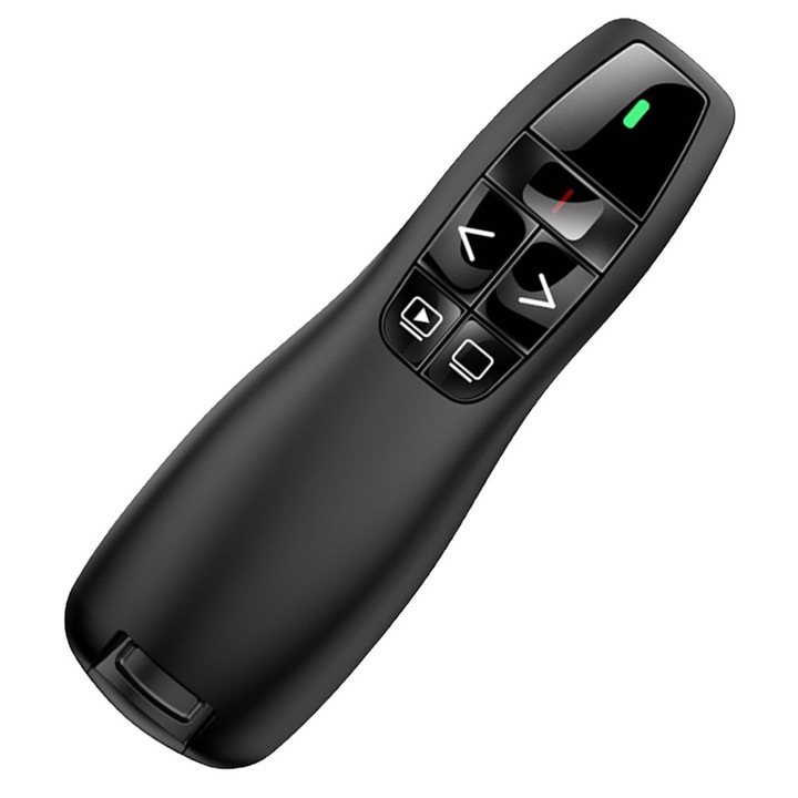 Turner pagina prezentator, JESWO, Wireless, 2.4 GHz, Powerpoint Clicker, ABS, Negru