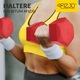 Set de 2 greutati de fier pentru antrenament de forta si fitness, Pentru intarirea muschilor, 4FIZJO, 2x3kg, PVC, Rosu
