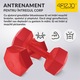 Set de 2 greutati de fier pentru antrenament de forta si fitness, Pentru intarirea muschilor, 4FIZJO, 2x3kg, PVC, Rosu