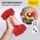 Set de 2 greutati de fier pentru antrenament de forta si fitness, Pentru intarirea muschilor, 4FIZJO, 2x3kg, PVC, Rosu