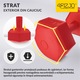 Set de 2 greutati de fier pentru antrenament de forta si fitness, Pentru intarirea muschilor, 4FIZJO, 2x3kg, PVC, Rosu