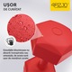 Set de 2 greutati de fier pentru antrenament de forta si fitness, Pentru intarirea muschilor, 4FIZJO, 2x3kg, PVC, Rosu