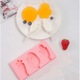 Set 2 forme pentru inghetata, silicon, 6 compartimente, 50 batoane pentru inghetata, roz