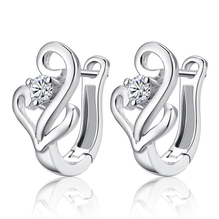 Zenei gyémánt fülbevaló, réz, ajándék nőknek