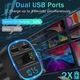 FM Bluetooth предавател, с двойно USB зарядно за кола, microSD и USB поддръжка