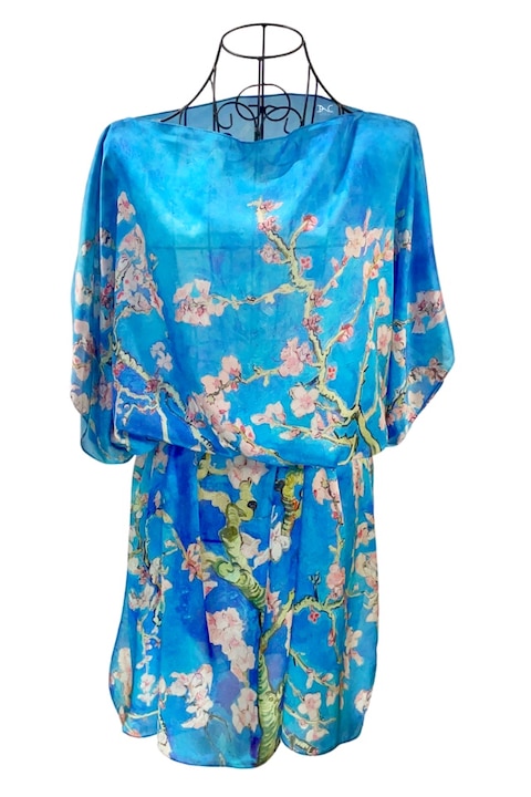 Női poncsó ruha, 24FMR, kék, One size INTL