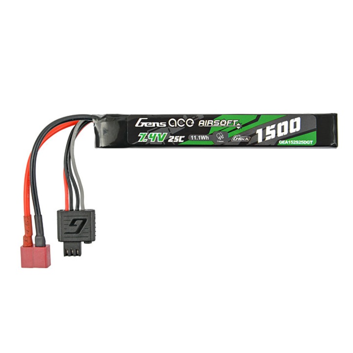 Акумулатор LiPo GENS ACE G-Tech Airsoft 7.4 V/ 1500 mA/ 25C DEANS