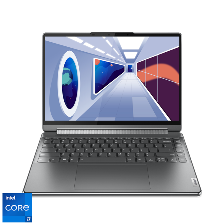 Lenovo Yoga 9 14IRP8 14" 2.8K OLED laptop, Intel® Core™ i7-1360P, 16GB, 1TB SSD, Intel® Iris® Xe Graphics, Windows® 11 Home, Magyar billentyűzet, Szürke