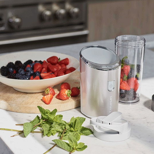 Blender portabil fara fir Cuisinart RPB100E, bol din Tritan 0.45L, fara