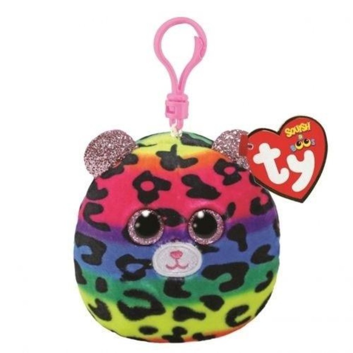 Плюшена играчка ключодържател Ty, Леопард, 8,5 см, Многоцветен
