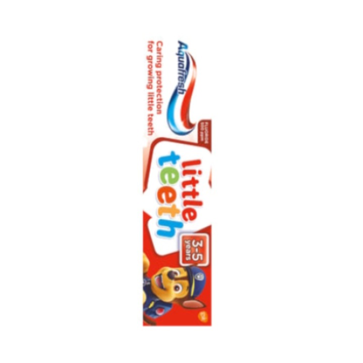 Комплект детски пасти за зъби, Aquafresh, Little Teeth, против кариес, плодов вкус, 12 бр., 50 мл