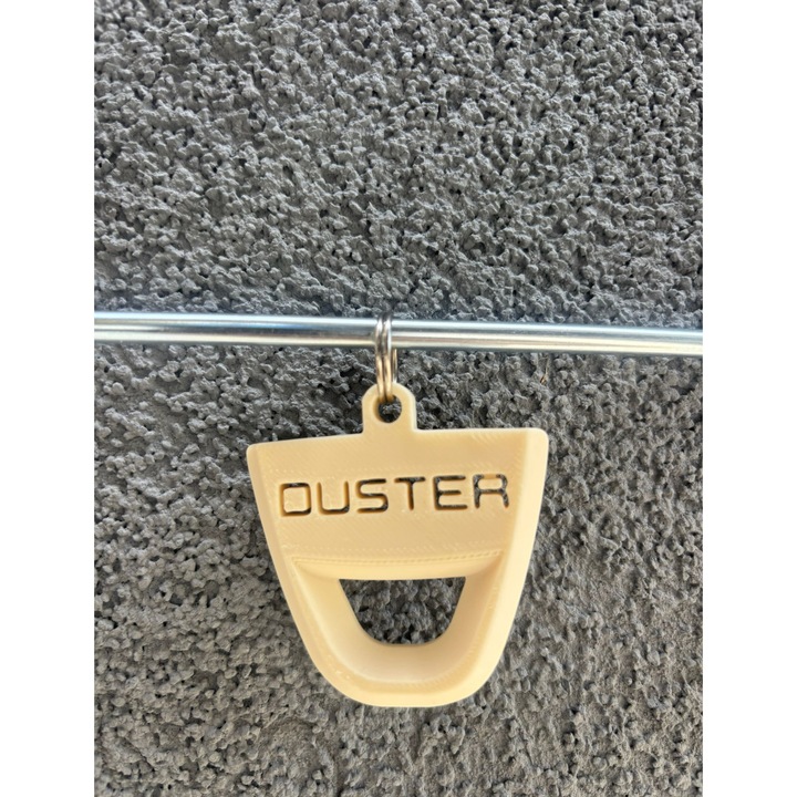 Breloc chei, "DACIA DUSTER", 52X 50 mm alb ivory